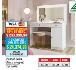 Rio Shop Deco Tocador Bella blanco c/espejo oferta