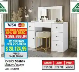 Rio Shop Deco Movil Tocador Sonhos blanco c/espejo oferta