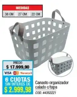 Rio Shop Deco Canasto organizador calado c/tapa oferta