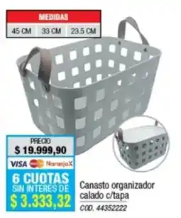Rio Shop Deco Canasto organizador calado c/tapa oferta
