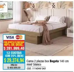 Rio Shop Deco Cama 2 plazas box Bogota oferta