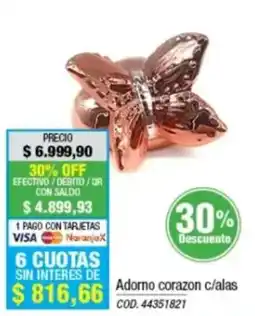 Rio Shop Deco Adorno corazon c/ alas oferta