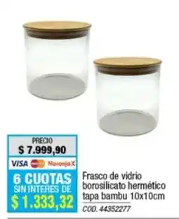 Rio Shop Deco Frasco de vidrio borosilicato hermético oferta