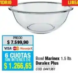 Rio Shop Deco Marinex bowl 1.5 lts oferta