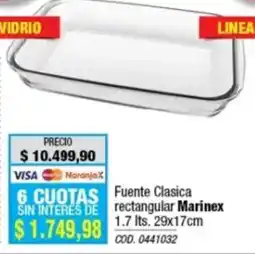 Rio Shop Deco Marinex fuente clasica rectangular oferta