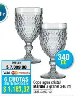 Rio Shop Deco Marine copa agua cristal oferta