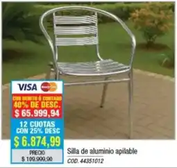 Rio Shop Deco Silla de aluminio apilable oferta
