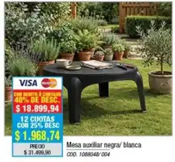 Rio Shop Deco Mesa auxiliar negra/ blanca oferta