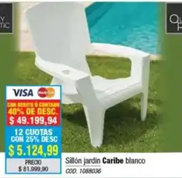 Rio Shop Deco Caribe sillón jardín blanco oferta