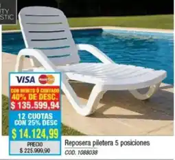 Rio Shop Deco Reposera piletera 5 posiciones oferta