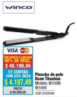Rio Shop Deco Winco plancha de pelo nano titanium oferta