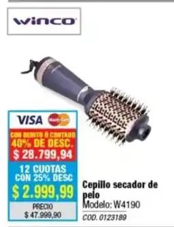 Rio Shop Deco Winco cepillo secador de pelo oferta