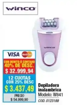 Rio Shop Deco Winco depiladora inalambrica oferta