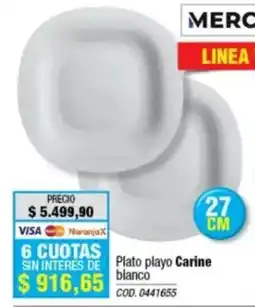 Rio Shop Deco Carine plato playo blanco oferta