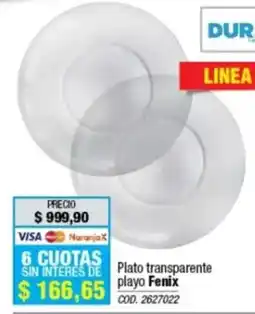 Rio Shop Deco Dur line plato transparente playo Fenix oferta