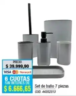 Rio Shop Deco Set de baño 7 piezas oferta