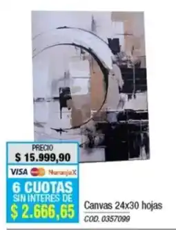Rio Shop Deco Canvas 24x30 hojas oferta