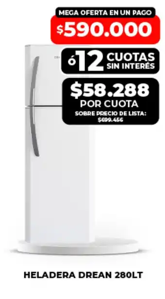 Dream heladera 280lt