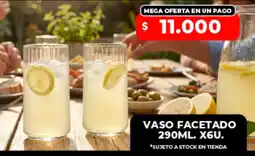 Supermayorista Vital vaso facetado oferta