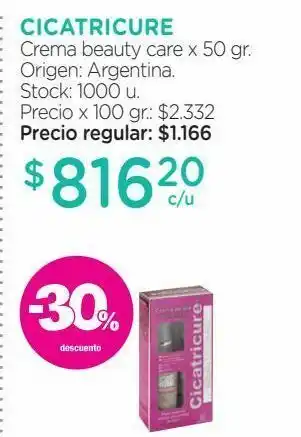 Farmacity Cicatricure crema beauty care x 50 gr oferta