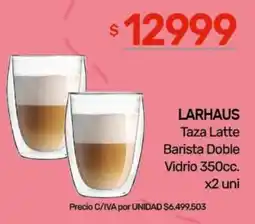 Nini Mayorista Larhaus taza latte barista doble oferta