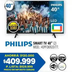 Casa del Audio Philips smart tv 40" oferta