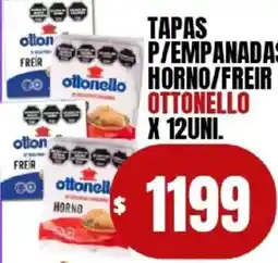 Supermercados Mariano Max Ottonello tapas p/empañadas horno/freir oferta