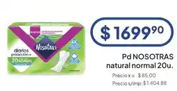 Hergo Nosotras diarios protección v natural normal oferta