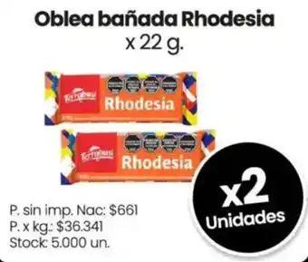 Terrabusi oblea bañada rhodesia