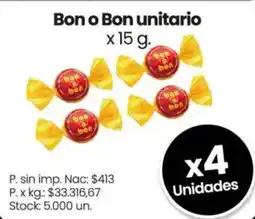 Changomas Bon o Bon unitario oferta