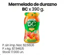 Changomas BC mermelada de durazno oferta