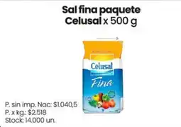 Changomas Celusal sal fina oferta