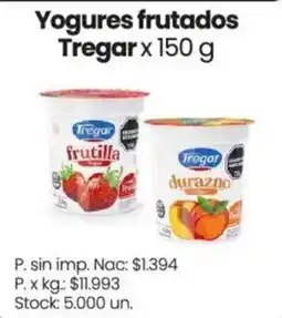 Changomas Tregar yogures frutados oferta