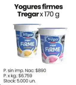 Changomas Tregar yogures firmes oferta