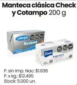 Changomas Check y Cotampo manteca clásica oferta
