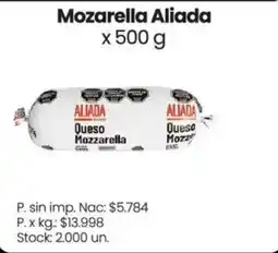 Changomas Aliada queso mozzarella oferta