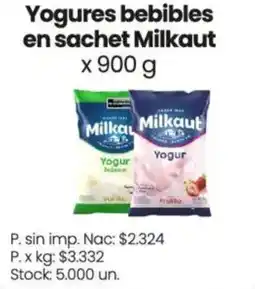 Changomas Milkaout yogures bebibles en sachet oferta