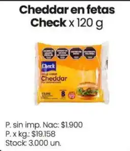 Changomas Check cheddar en fetas oferta