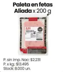 Changomas Aliada paleta en fetas oferta