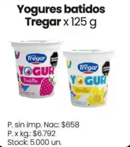 Changomas Tregar yogures batidos oferta