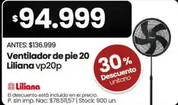 Changomas Liliana ventilador de pie 20 oferta
