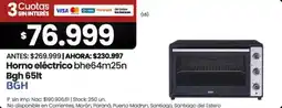 Changomas Bgh horno eléctrico bhe64m25n oferta