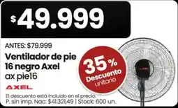 Changomas Axel ventilador de pie 16 negro oferta