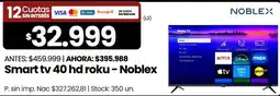 Changomas Noblex smart tv 40 hd roku oferta