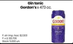 Changomas Gordon's gin tonic oferta