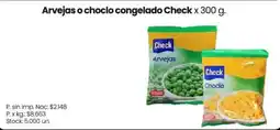 Changomas Check arvejas o choclo congelado oferta