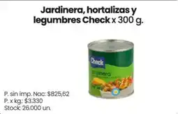 Changomas Check jardineria, hortalizas y legumbres oferta