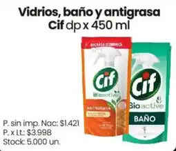 Changomas Cif vidrios baño y antigrasa oferta