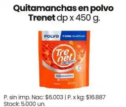 Changomas Trenet quitamanchas en polvo oferta