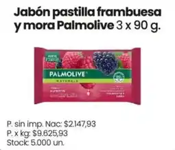 Changomas Palmolive jabón pastilla frambuesa y mora oferta